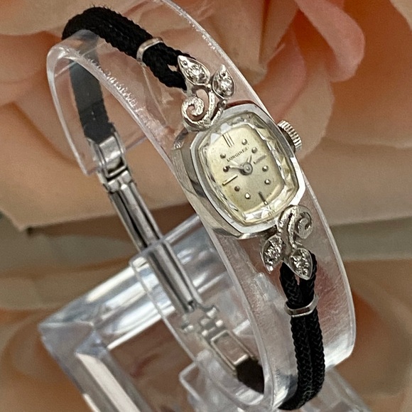 Vintage Longines Diamond Accented 14K Case 17 Jewel Swiss Made Cocktail Watch - Picture 4 of 16